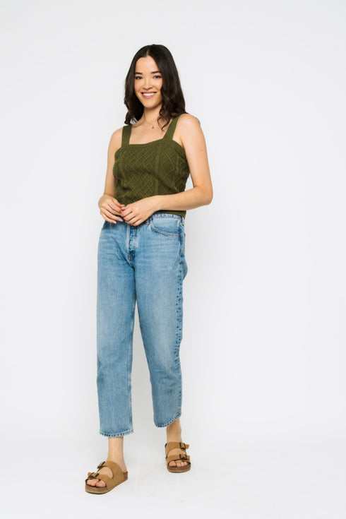 Madelyn-Cabled Sweater Cami